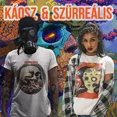 Káosz és szürreális egyedi pólók