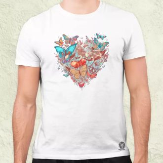 Szív pillangók v1 férfi póló