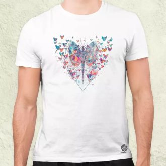 Szív pillangók v2 férfi póló