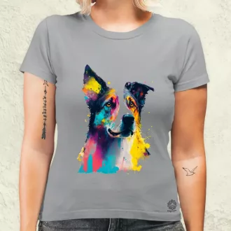 Border collie rajz v2 női póló
