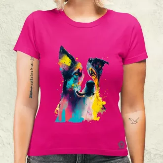 Border collie rajz v2 női póló