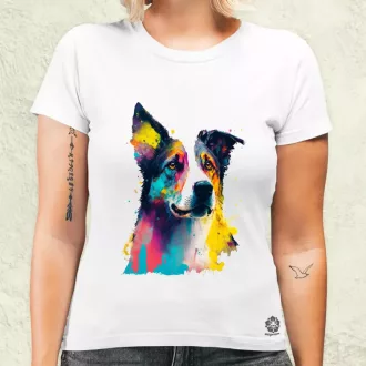 Border collie rajz v2 női póló