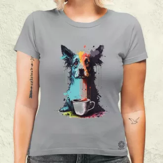 Border collie rajz v5 női póló