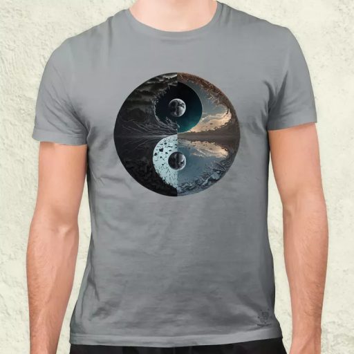 Pokol és menny Yin és Yang v4 férfi póló