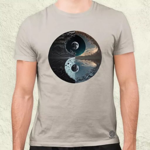 Pokol és menny Yin és Yang v4 férfi póló
