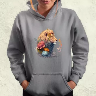 Virágba borult anime oroszlán női pulóver