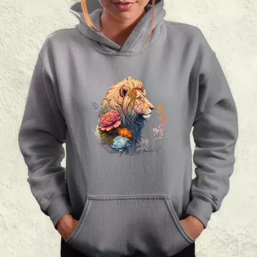 Virágba borult anime oroszlán női pulóver