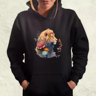 Virágba borult anime oroszlán női pulóver