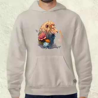 Virágba borult anime oroszlán férfi pulóver