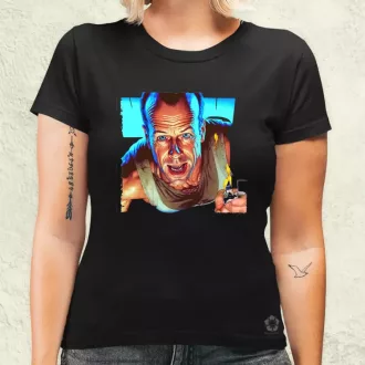 John McClane portré fanart v3 női póló
