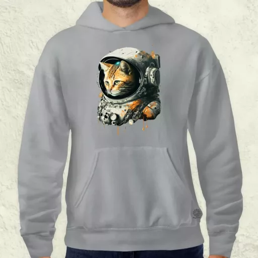 Asztronauta macska v1 férfi pulóver