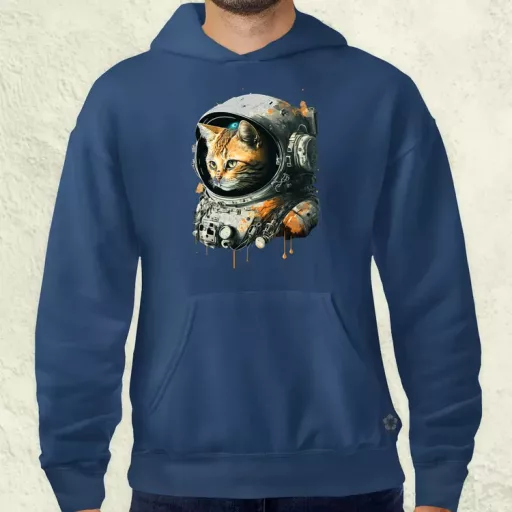 Asztronauta macska v1 férfi pulóver