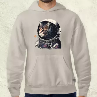 Asztronauta macska v3 férfi pulóver