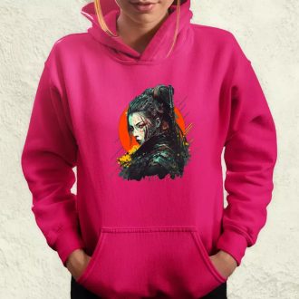 Cyberpunk női szamuráj v1 női pulóver