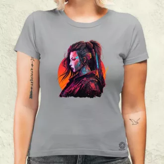 Cyberpunk női szamuráj v2 női póló
