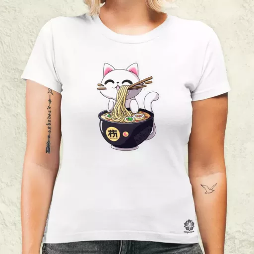 Kawaii neko cica leves női póló