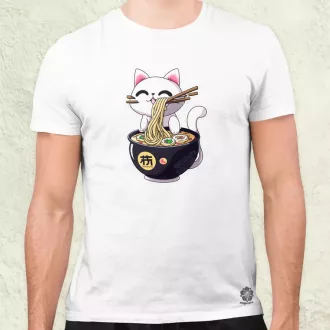 Kawaii neko cica leves férfi póló