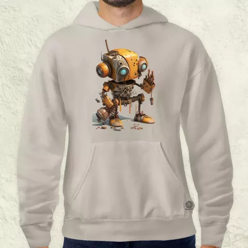 Rozsdás robot kölyök v1 férfi pulóver