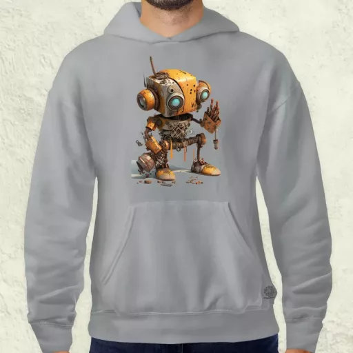 Rozsdás robot kölyök v1 férfi pulóver