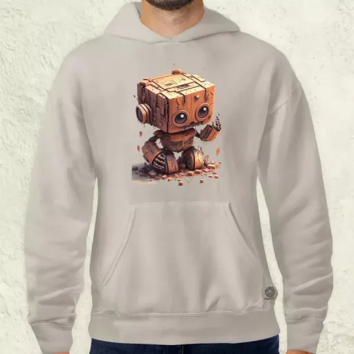 Rozsdás robot kölyök v2 férfi pulóver