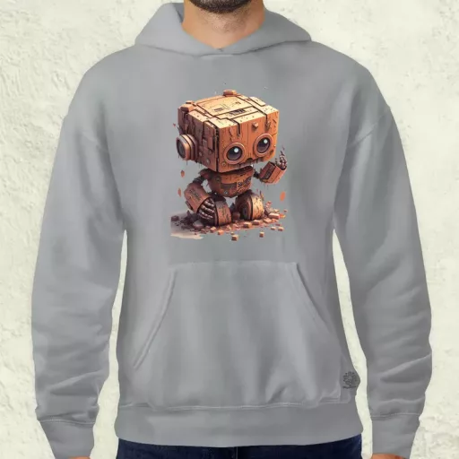 Rozsdás robot kölyök v2 férfi pulóver