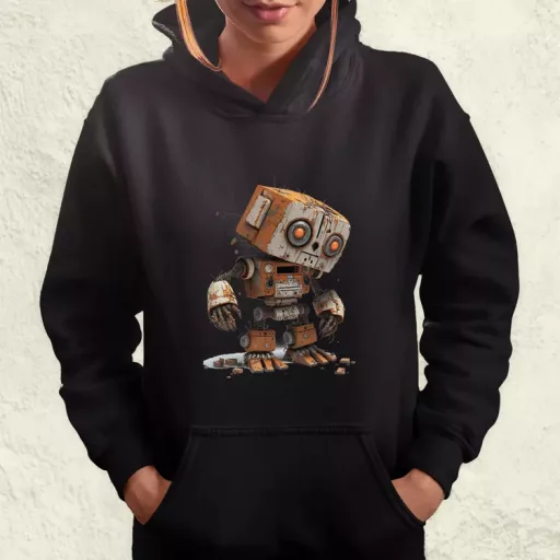 Rozsdás robot kölyök v3 női pulóver