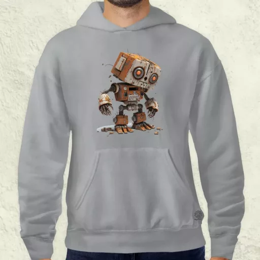 Rozsdás robot kölyök v3 férfi pulóver