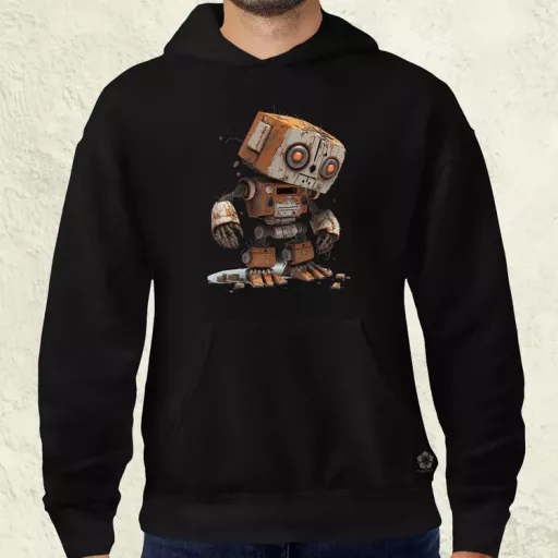Rozsdás robot kölyök v3 férfi pulóver
