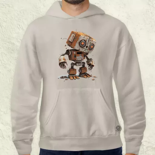 Rozsdás robot kölyök v3 férfi pulóver