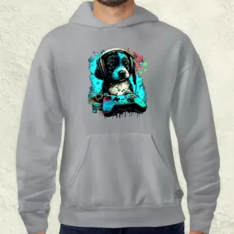 Gamer kutya v1 férfi pulóver