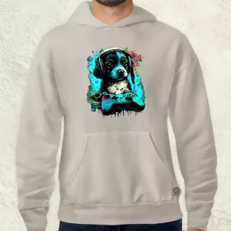 Gamer kutya v1 férfi pulóver