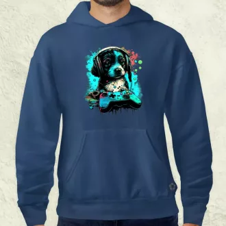 Gamer kutya v1 férfi pulóver