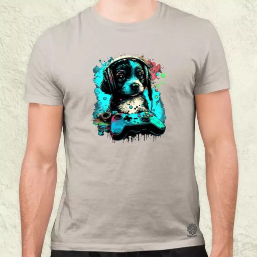 Gamer kutya v1 férfi póló