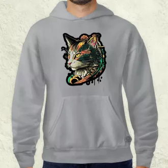 Yakuza macska v3 férfi pulóver