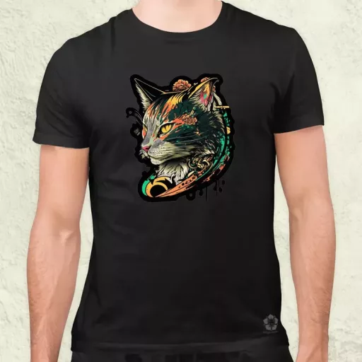 Yakuza macska v3 férfi póló