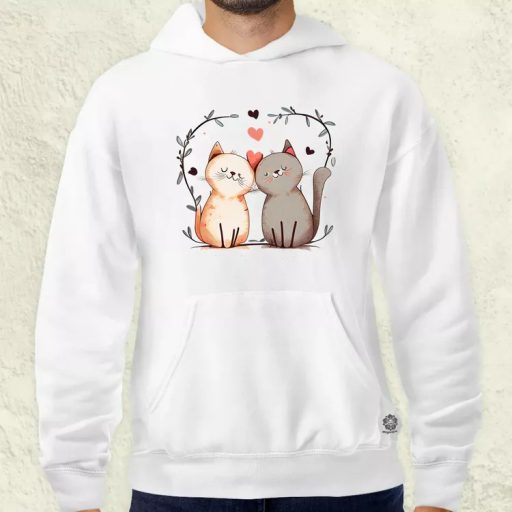 Szerelmes cicák v1 férfi pulóver