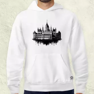 Fekete fehér vektor Parlament v1 férfi pulóver