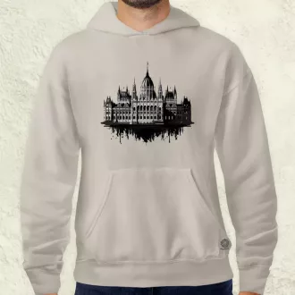Fekete fehér vektor Parlament v1 férfi pulóver