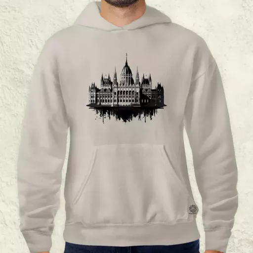 Fekete fehér vektor Parlament v1 férfi pulóver