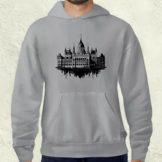 Fekete fehér vektor Parlament v1 férfi pulóver
