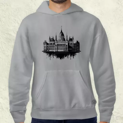Fekete fehér vektor Parlament v1 férfi pulóver