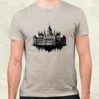 Fekete fehér vektor Parlament v1 férfi póló