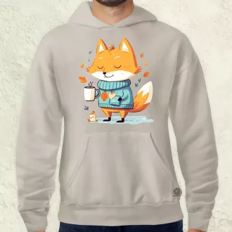 Cuki róka teázik v1 férfi pulóver