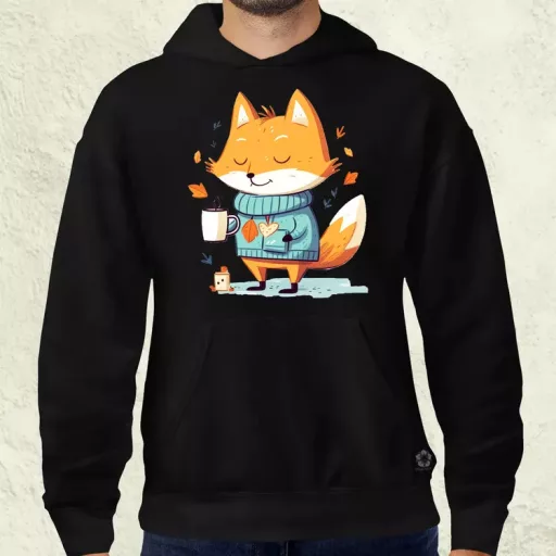 Cuki róka teázik v1 férfi pulóver
