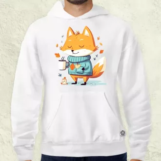 Cuki róka teázik v1 férfi pulóver