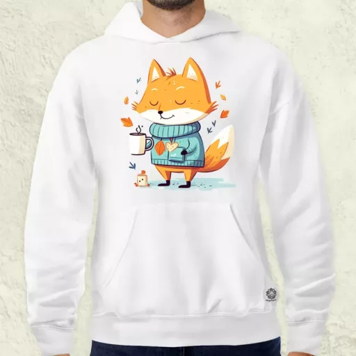 Cuki róka teázik v1 férfi pulóver