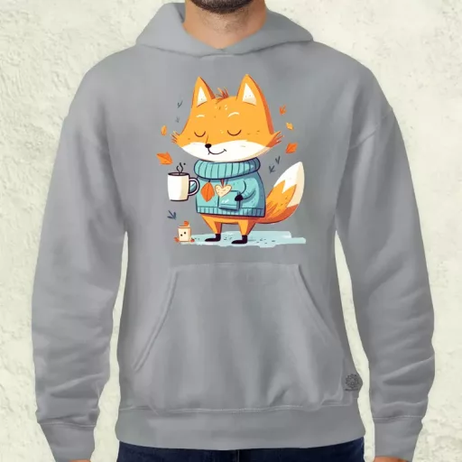 Cuki róka teázik v1 férfi pulóver