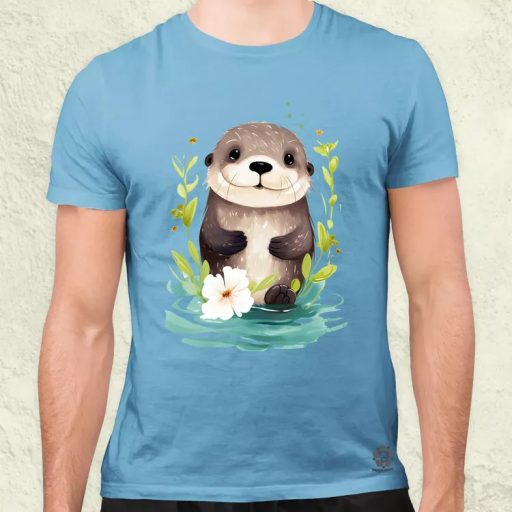 Cuki tengeri vidra férfi póló