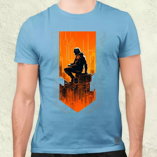 Mono vektor cyberpunk v2 férfi póló