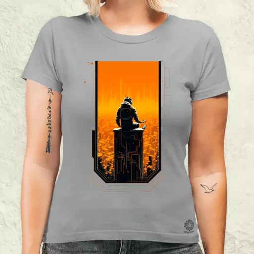 Mono vektor cyberpunk v4 női póló